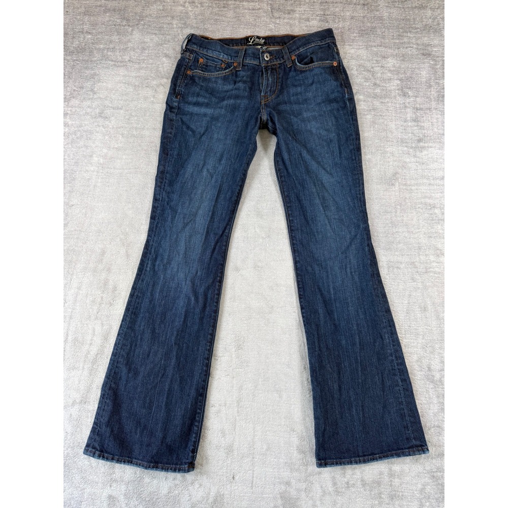 Lucky Brand Jeans Womens 6/28 Dark Wash Henna Sweet N Low Embroidered Bootcut
